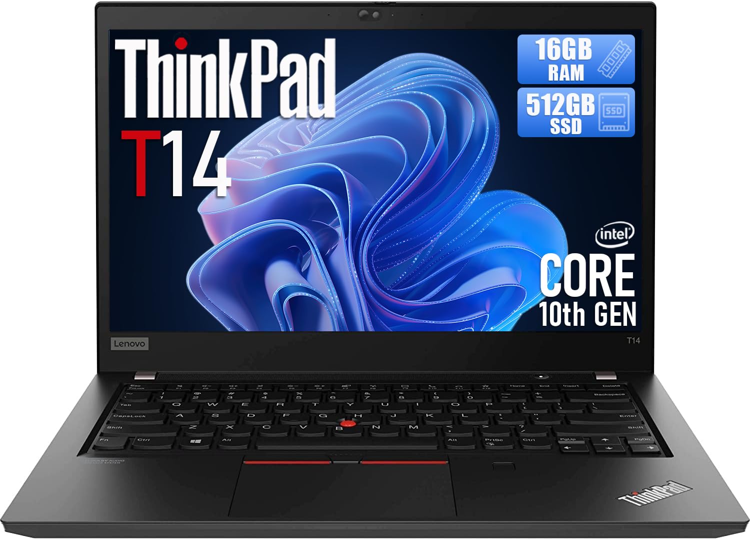 Lenovo Thinkpad T14 Gen 1 Laptop Computer, 10th Gen Quad-Core i5